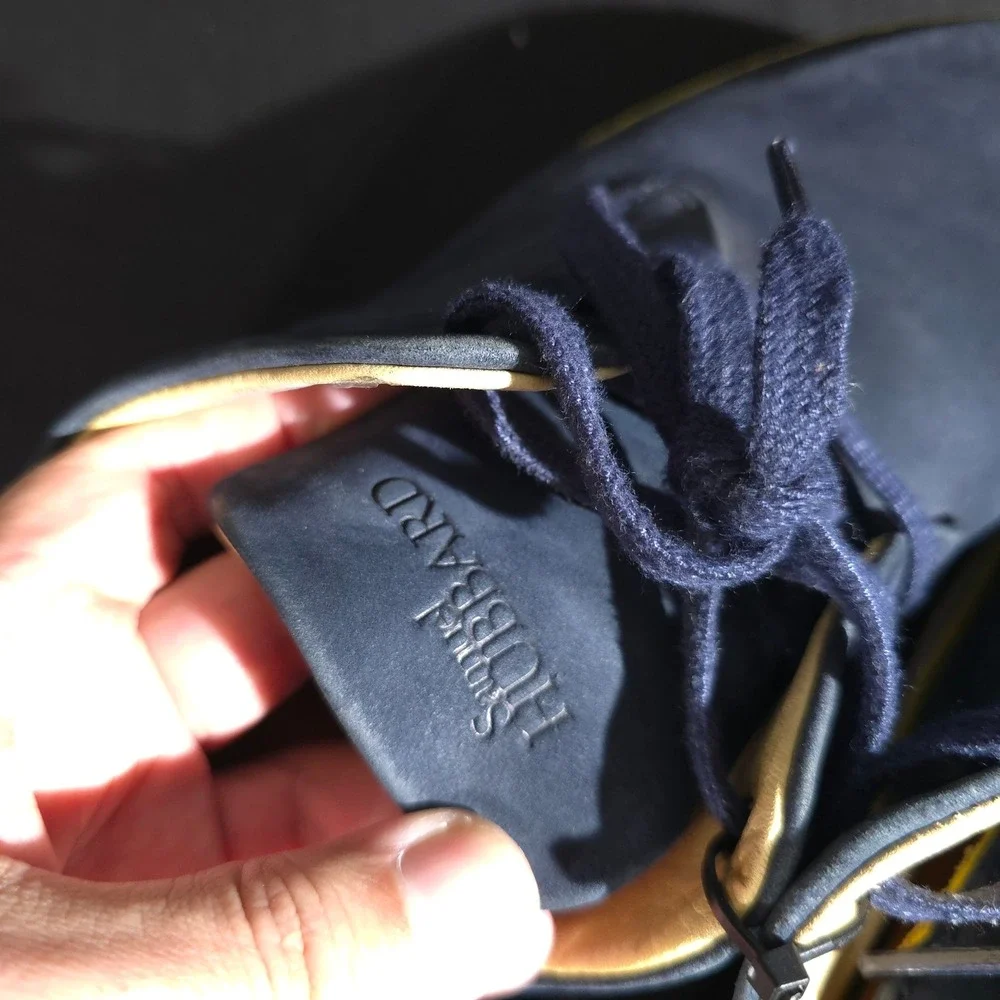 Samuel Hubbard Hubbard Free Mens 12 Navy Blue Leather Vibram Oxford M1100-016